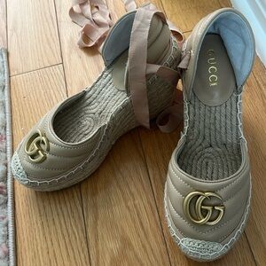 Gucci espadrille wedges